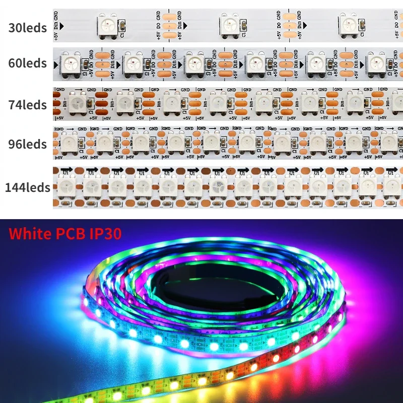 WS2812B Smart Led Strip Light  - огляд і ціна Ws2812B Strip 5V