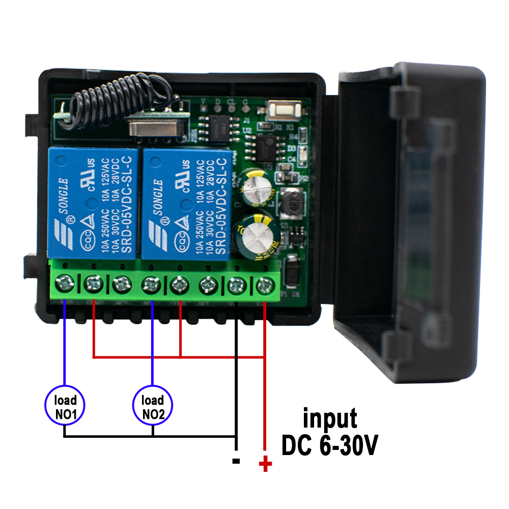 1~10pcs 2 Channel 433MHz RF Re - огляд і ціна Relay Module 1 Channel