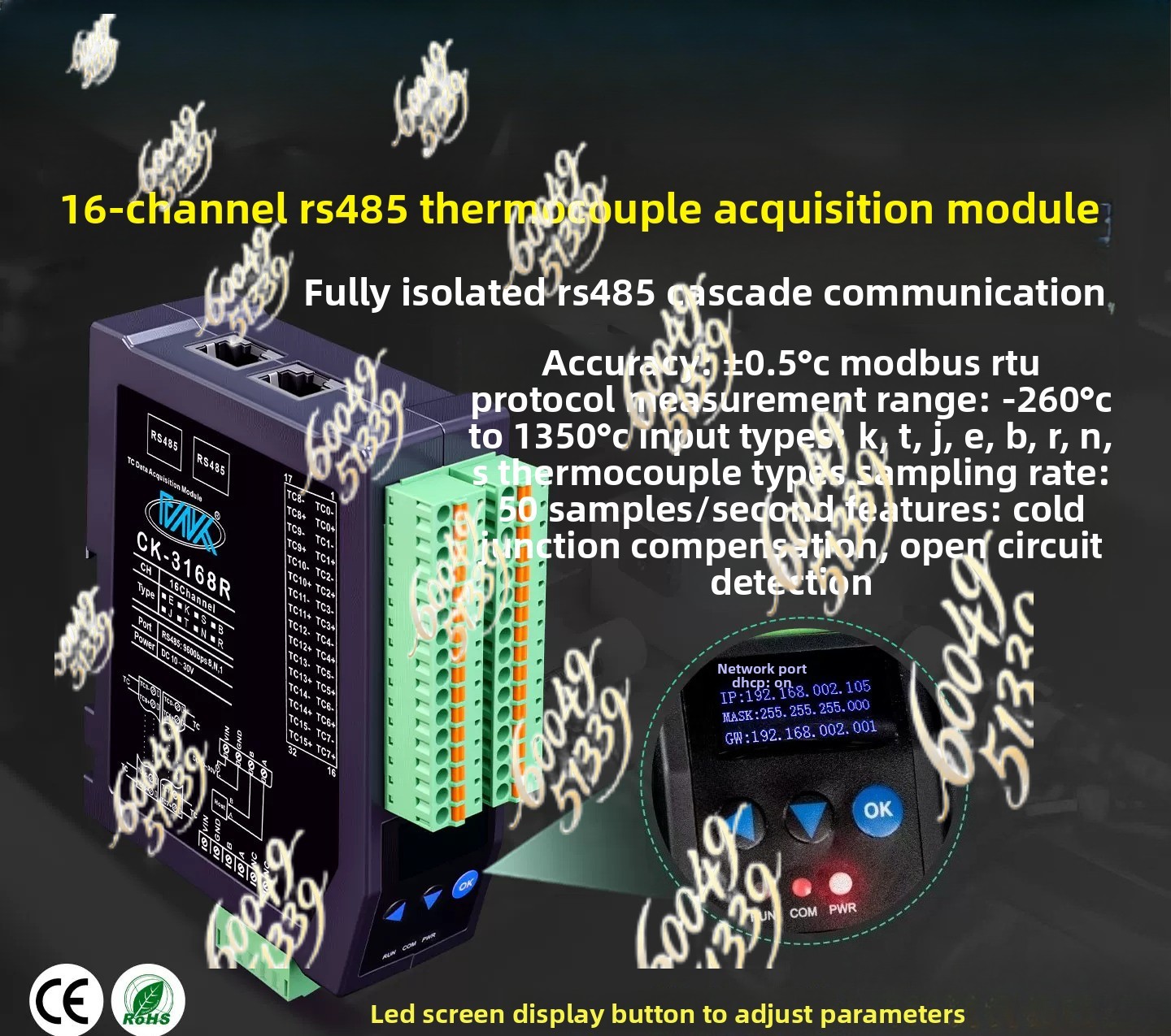 apply to 8CH Fully Isolated K- - огляд і ціна Thermocouple Module K Type