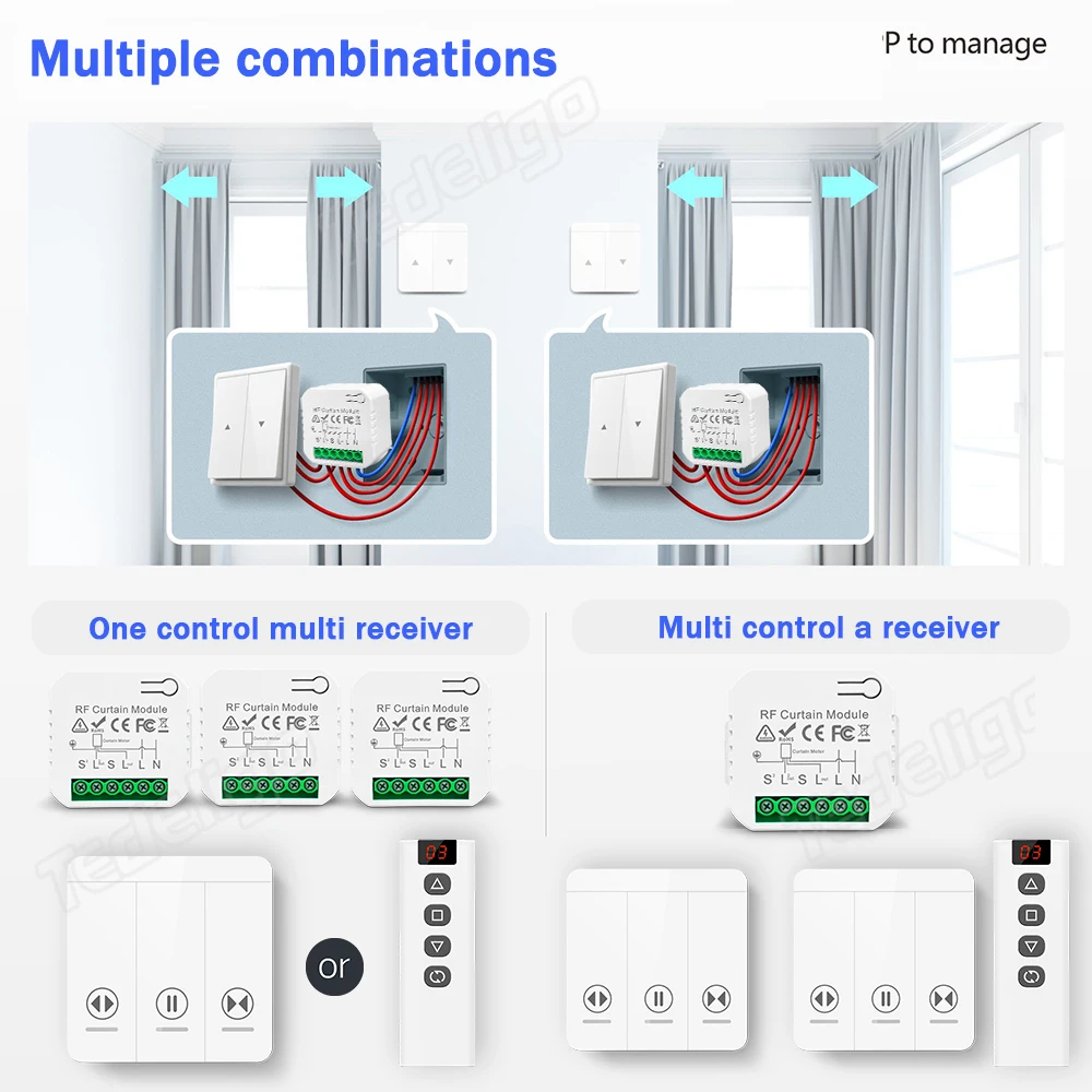 433 MHz RF Curtain Switch Modu - огляд і ціна Ir Remote Module