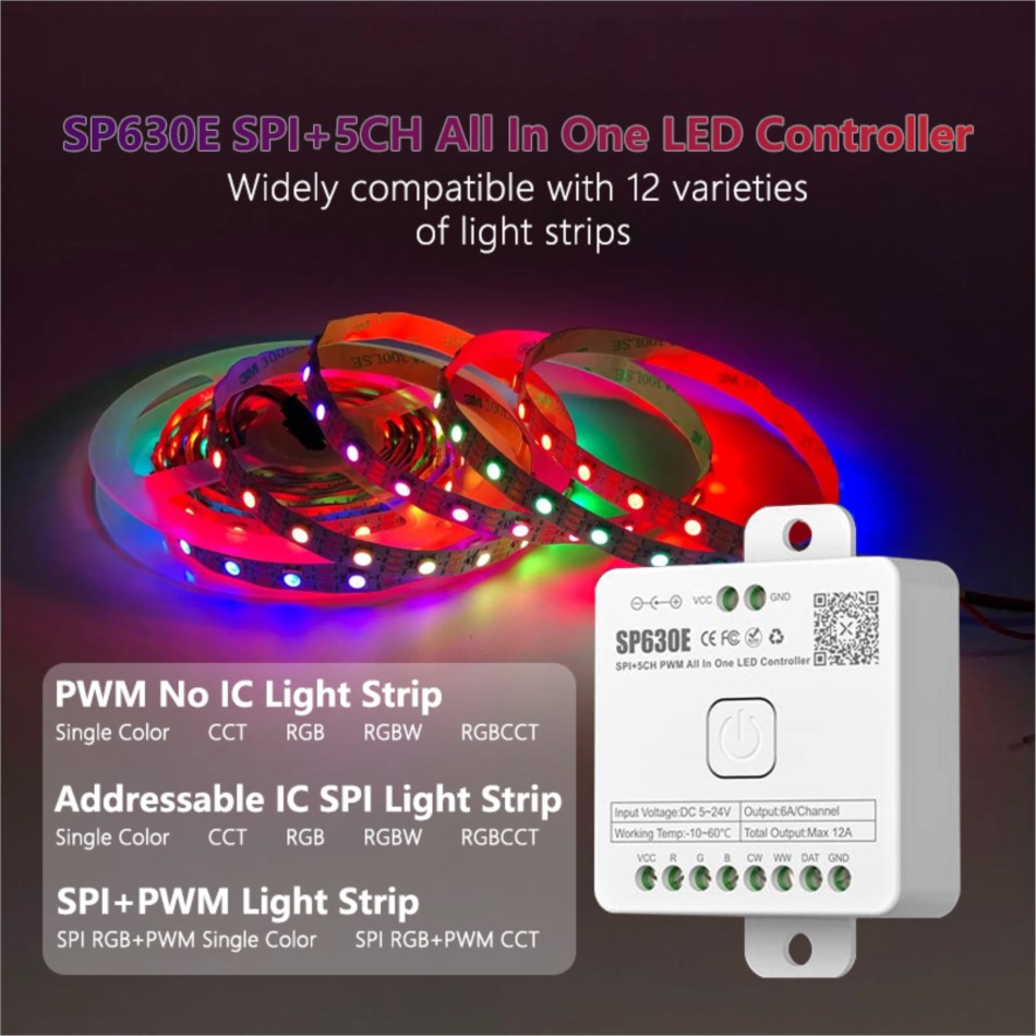 Smart BT SP630E All In 1 LED 5 - огляд і ціна Ws2812B Strip 5V