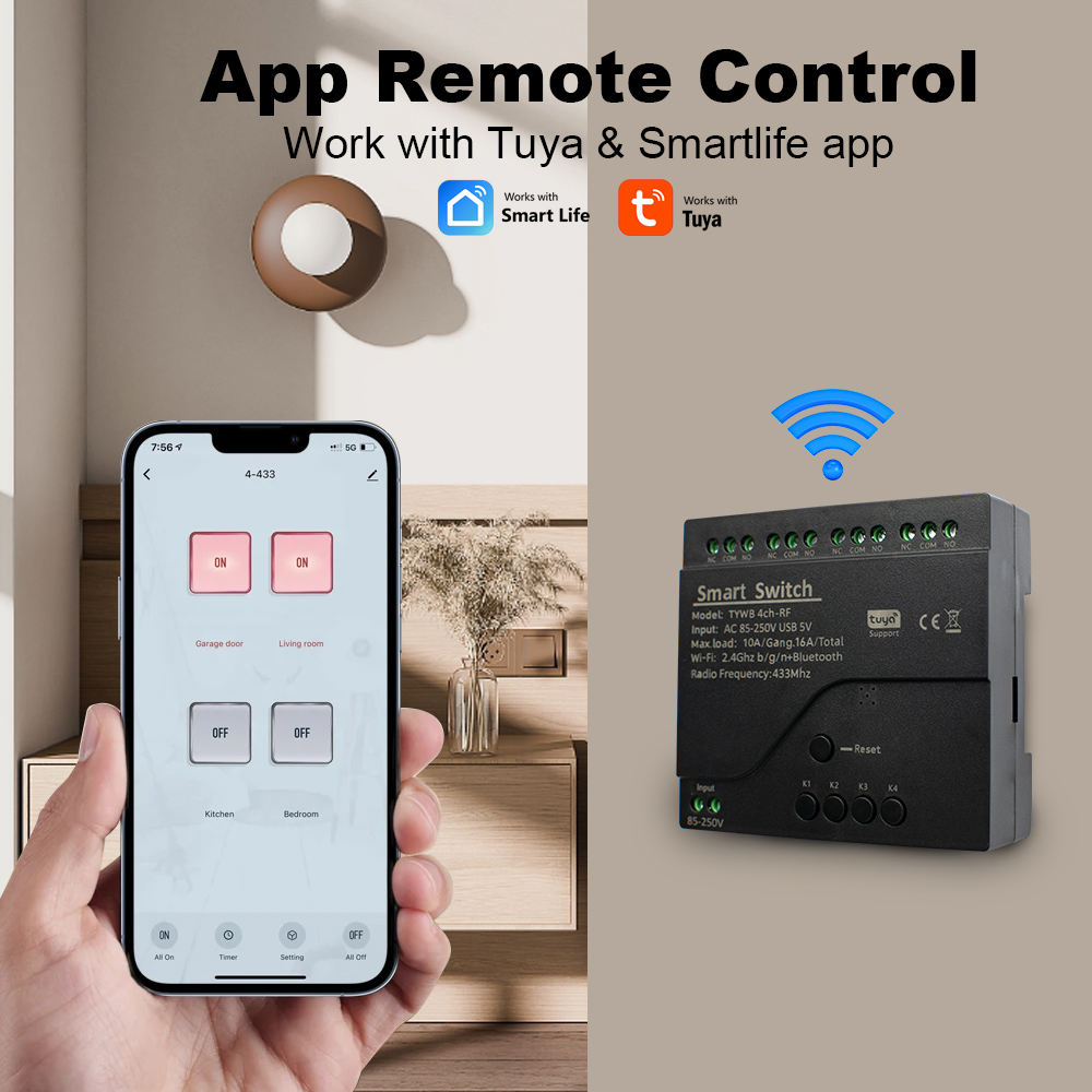 4CH Tuya Smart Wifi Switch Mod - огляд і ціна Ir Remote Module