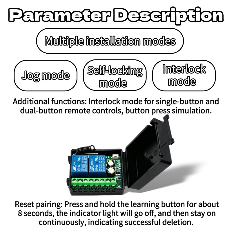 433.92Mhz DC 9-30V 12V 24V10A  - огляд і ціна Ir Remote Module