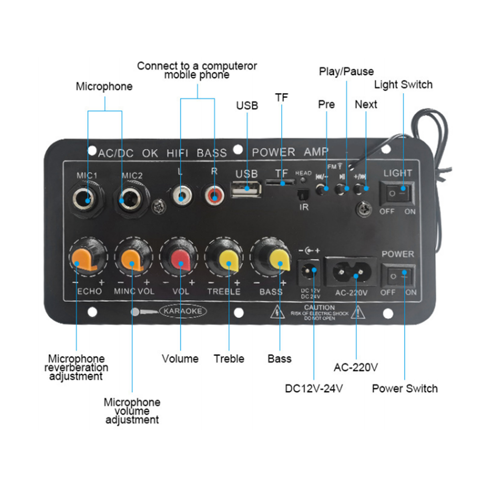 D10 Digital Bluetooth Amplifie - огляд і ціна Microphone Module