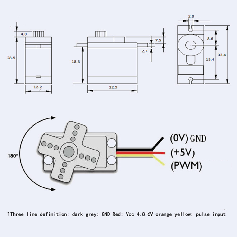 MG90S Servo Diymore 1/4/10/20  - огляд і ціна Servo Sg90