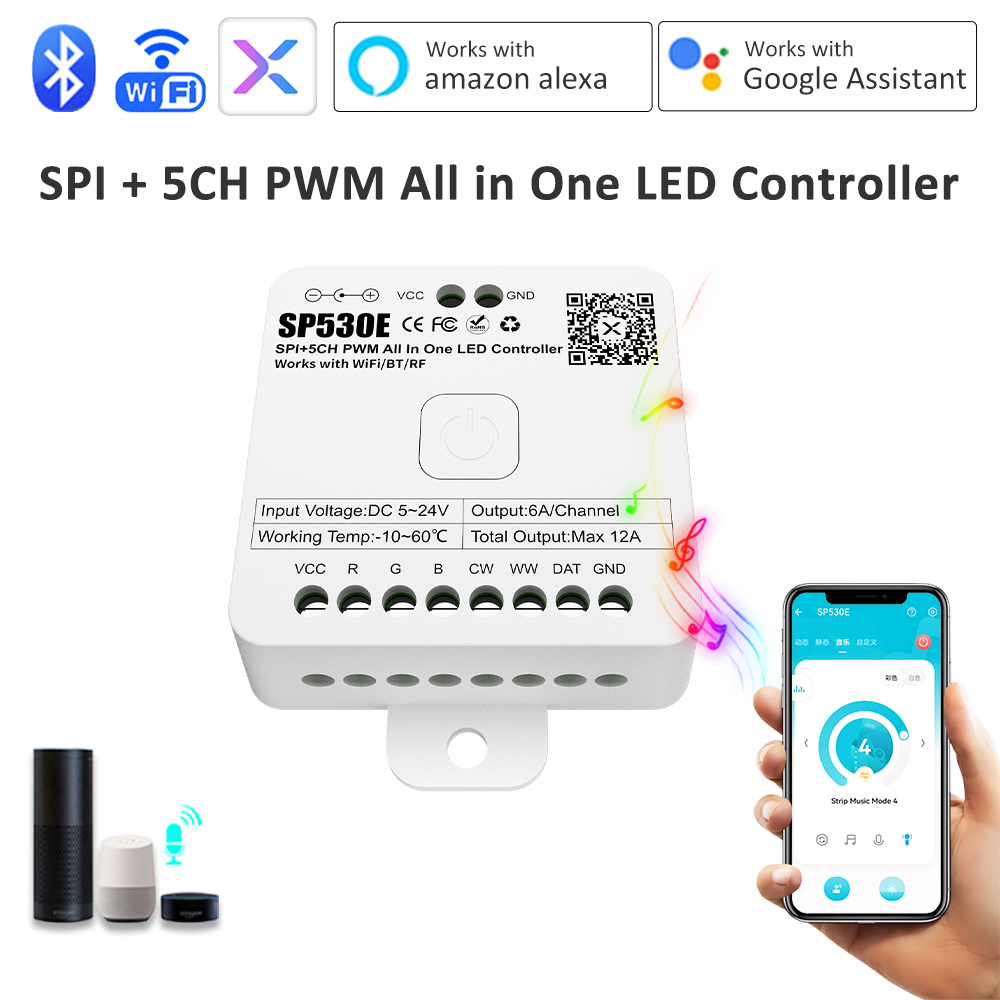 SP530E All In One LED Controll - огляд і ціна Ws2812B Strip 5V