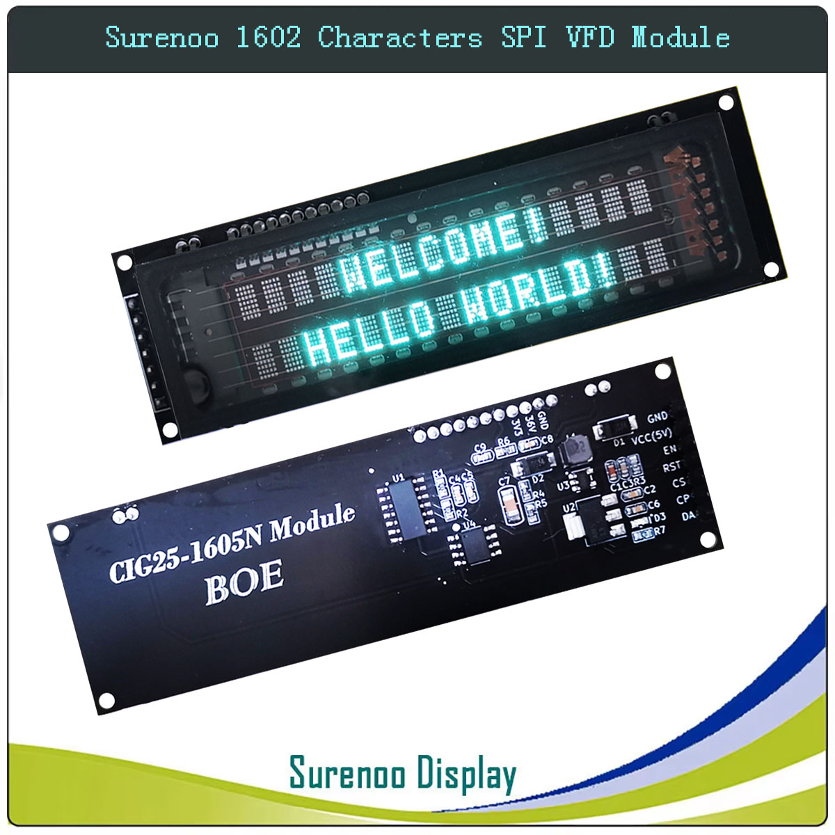 Surenoo 7P Serial SPI 1602 162 - огляд і ціна Lcd 1602