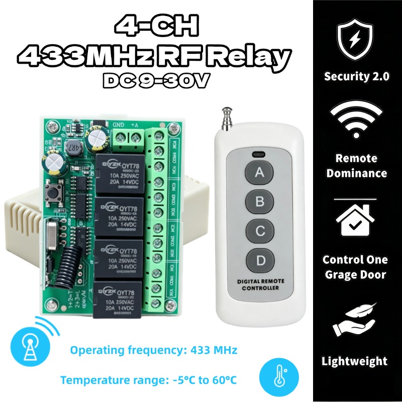 Universal Wireless Remote Cont - огляд і ціна Relay Module 4 Channel