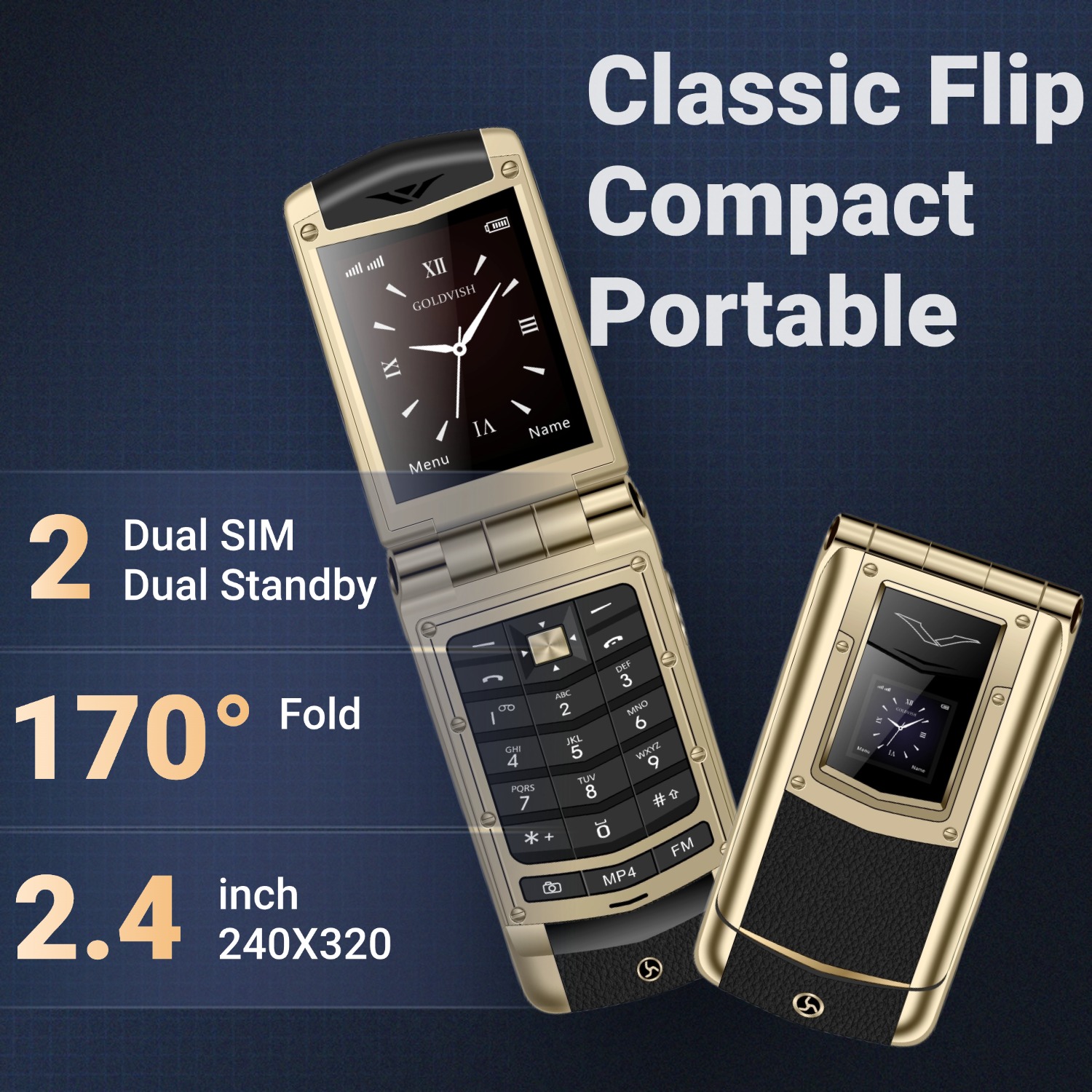 Luxury Metal Flip Phone for Me - огляд і ціна Tft Display 2.4